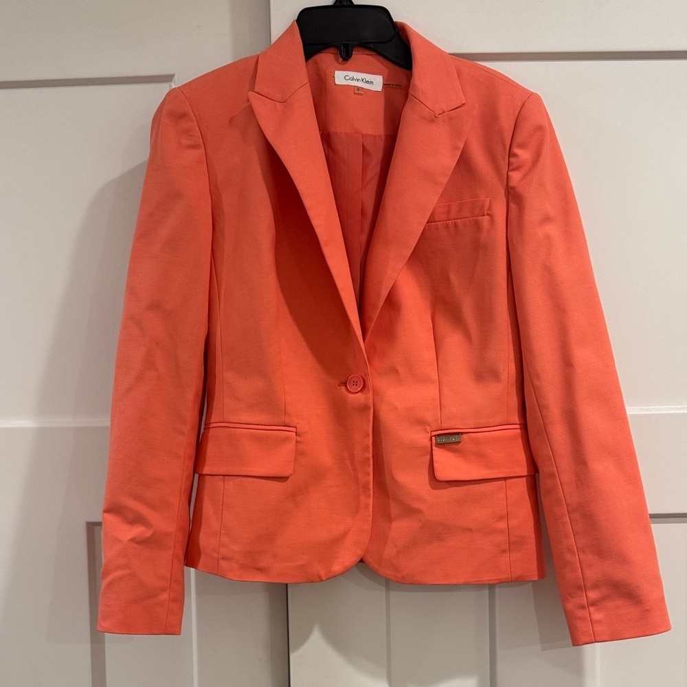 Calvin Klein Coral Pink Women’s Blazer, Size 2